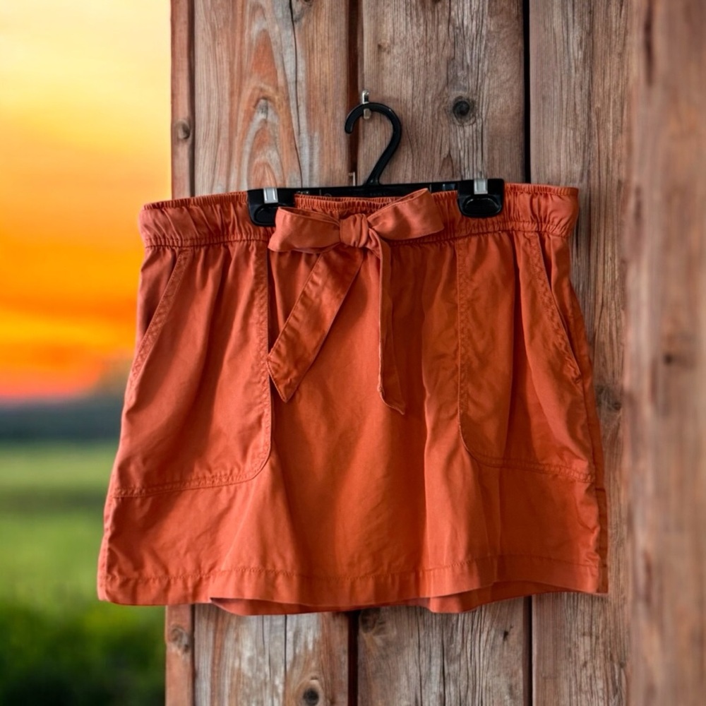 Cynthia Rowley Burnt Orange Mini Skirt with Bow